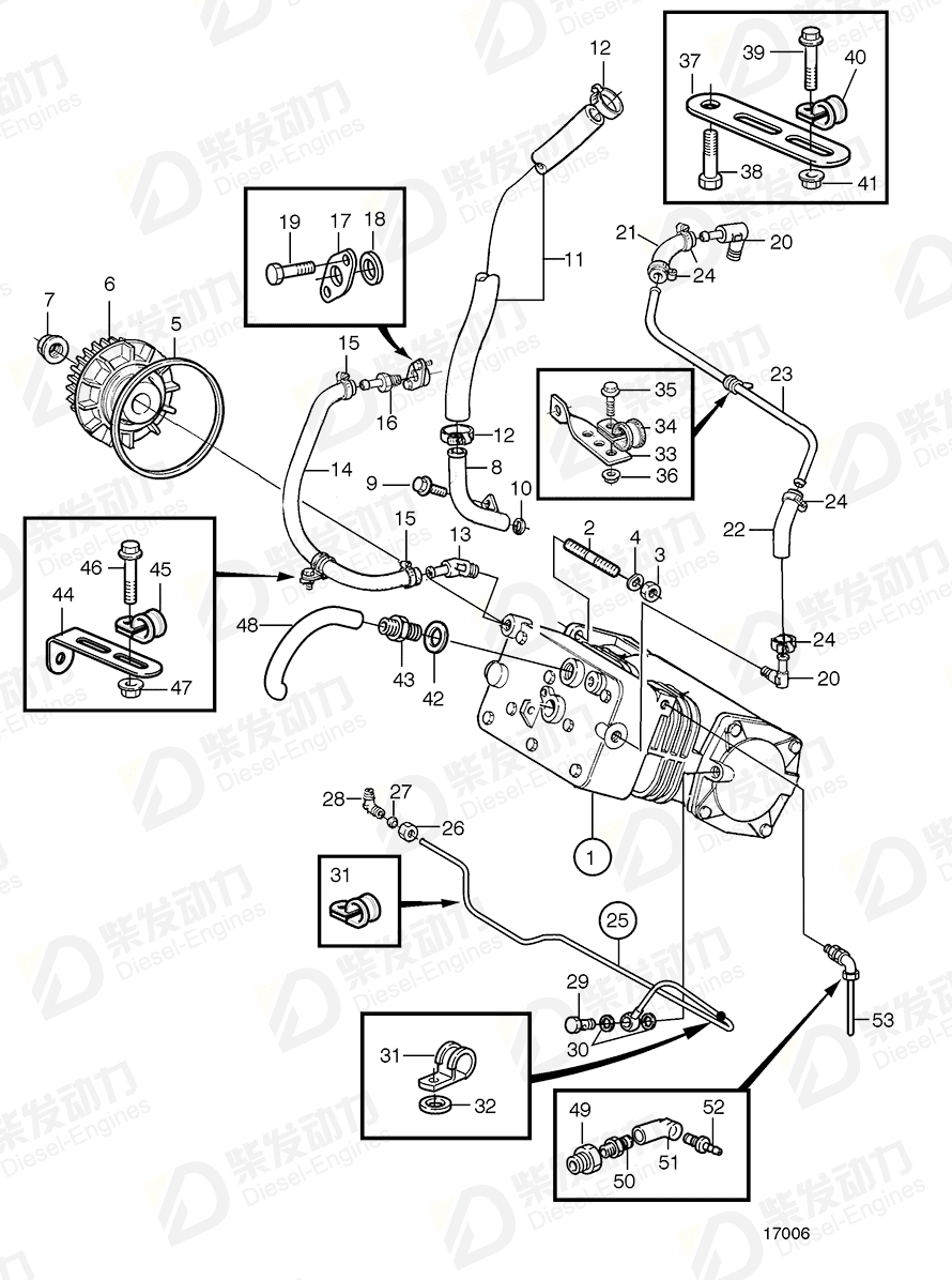 VOLVO Fitting nut 946384 Drawing